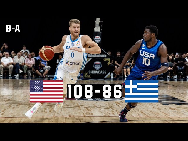 USA - Greece 108-86 | Full Highlights | FIBA World Cup Prep Game | 18.08.2023