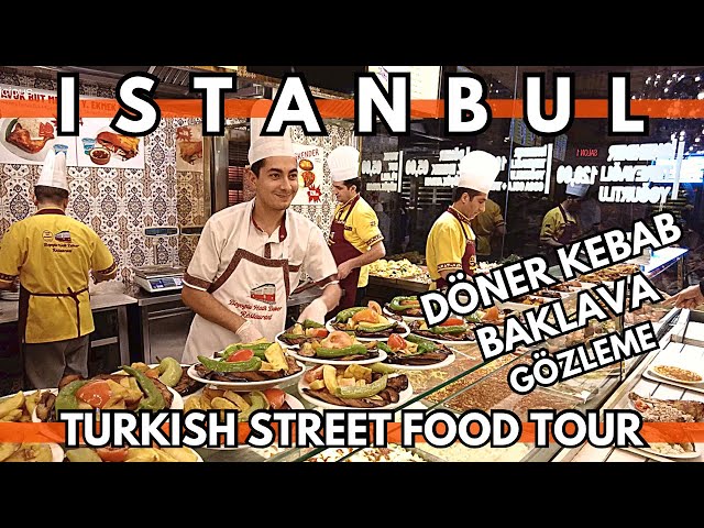 Delicious Turkish Street Food Tour In Istanbul Istiklal Street-4K UHD-DONER KEBAB,TURKISH BAKLAVA