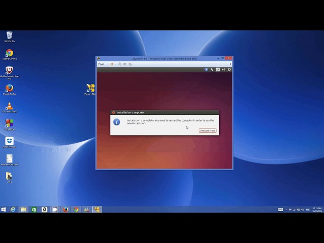 How to install Ubuntu 16.04 in VMware Player (Virtual Machine)