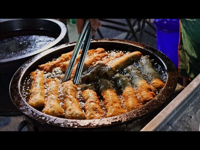 Scallion Pancake Roll, Vegetable Pancake / 蔥仔條, 蔬菜煎餅 - Taiwanese Street Food -Night Market