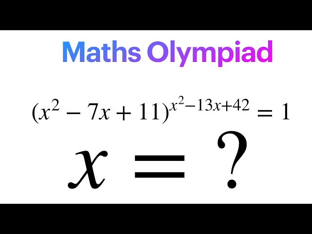 Olympiad Math Question | How to solve for x in exponential quadratic equation ?