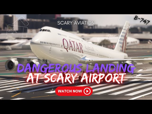 Most CRASH Airplane Flight Landing!! Boeing 747 Qatar Airways Landing at Los Angeles Airport