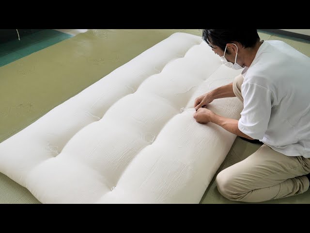 Amazing Japanese Futon Manufacturing Process! The superb craftsmanship of futon makers