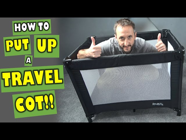 How to put UP a TRAVEL COT & DOWN again!! Travel cot assembly made easy. Erect a portable crib fast!