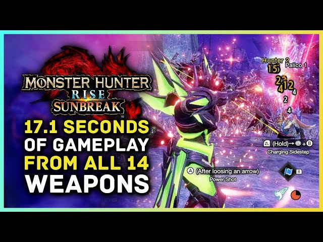 Monster Hunter Rise Sunbreak 17.1 Seconds of New Gameplay from All 14 Weapons