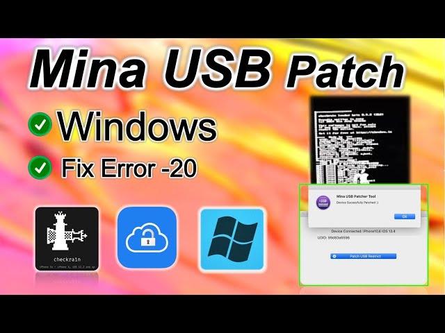 MINA USB PATCH for WINDOWS to Bypass iCLOUD