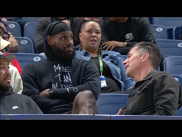 LeBron James & Rob Pelinka watch Bronny at the NBA Draft Combine | NBA on ESPN