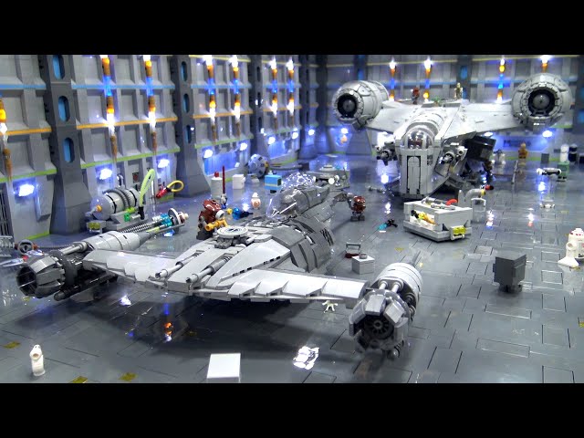 Grogu's Secret Mountain Hangar on Tatooine – Custom LEGO Star Wars