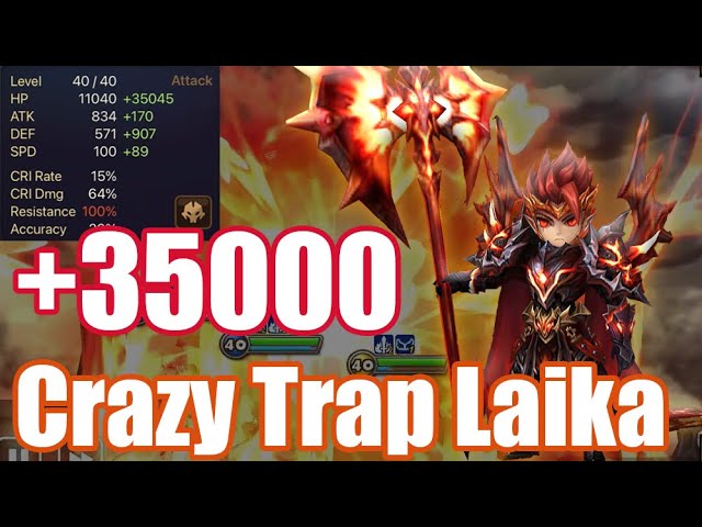 HP+35000 crazy trap Laika, he is the strongest guardian that no one can predict😛😛【Summoners War RTA】