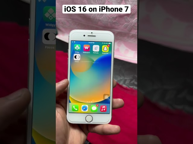 iOS 16 on iPhone 7 #shorts #shortvideo #iphone #apple