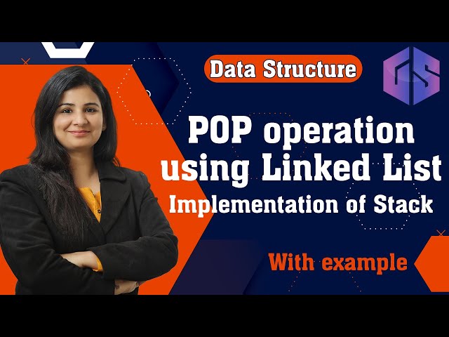 POP operation using Linked List | Implementation of Stack | Data Structure