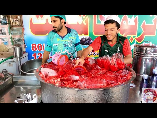 Mouthwatering Watermelon Juice | Amazing Watermelon Cutting Skills | Street Food of Pakistan