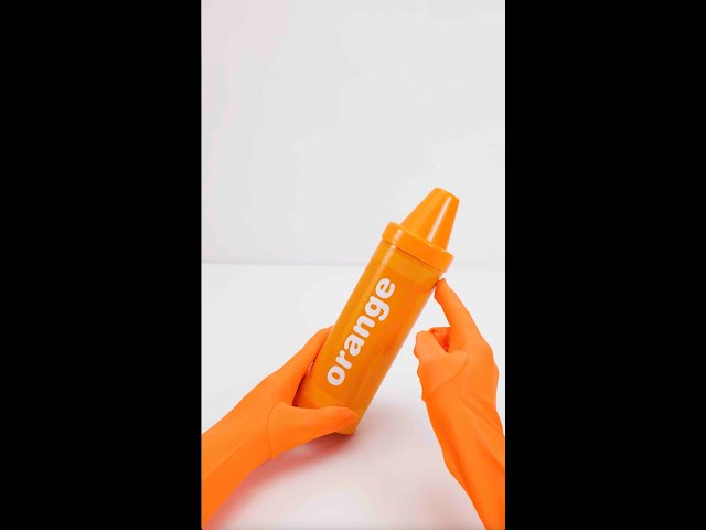 Unboxing Giant Orange Pencil With Surprise Toys - Learning Colors for Toddlers #shorts