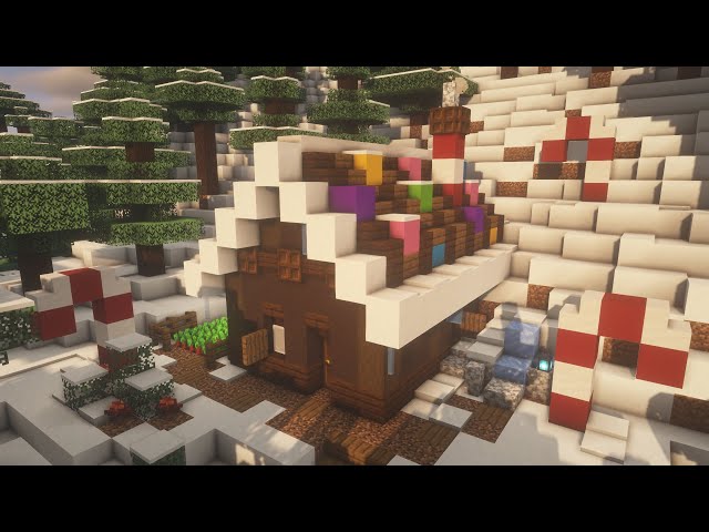 Minecraft 1.18 Gingerbread House Timelapse!