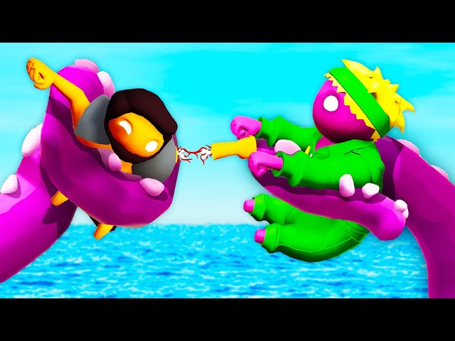 We Went Swimming with a Flesh Eating Octopus... (Gang Beasts)