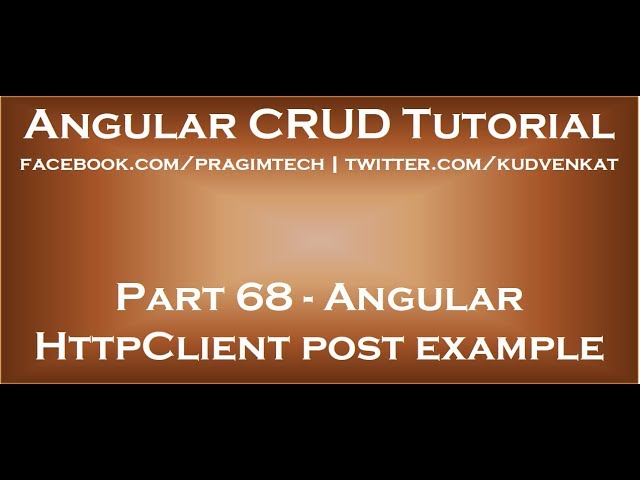 Angular httpclient post example