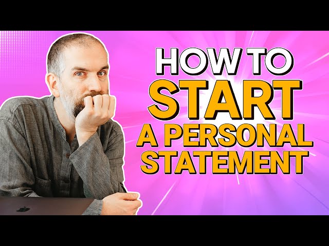 How to Start a Personal Statement