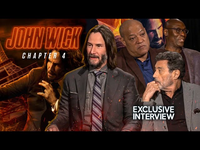 JOHN WICK: CHAPTER 4 Full Cast Interview! - Keanu Reeves, Lawrence Fishburne, Ian McShane & More!