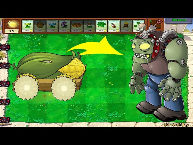 99 Gatling Pea Cob Cannon vs 999 Gargantuar - Plants vs Zombie Battlez