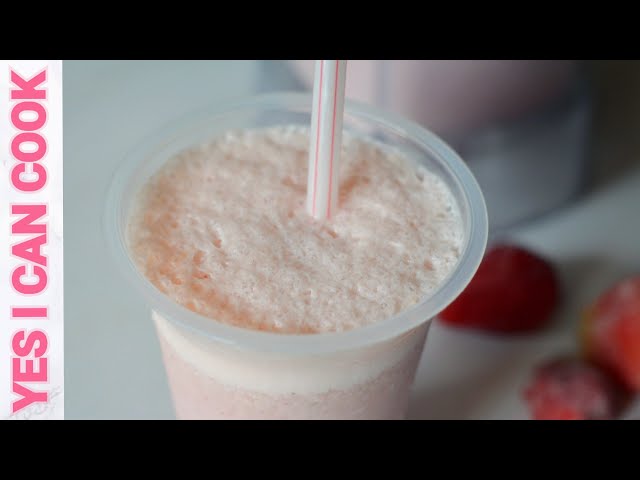 Strawberry Ice-Cream Milkshake by (YES I CAN COOK)