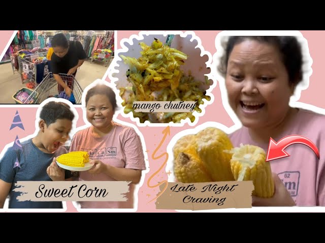 Raw Mango Salad Recipe || Late Night Cravings || Sweet Corn || D-Mart Shopping 🛒
