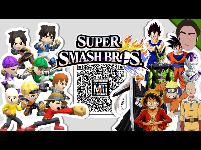 Goku, Naruto, Saitama, & MORE! - Custom Mii Fighter QR Codes for Smash Bros