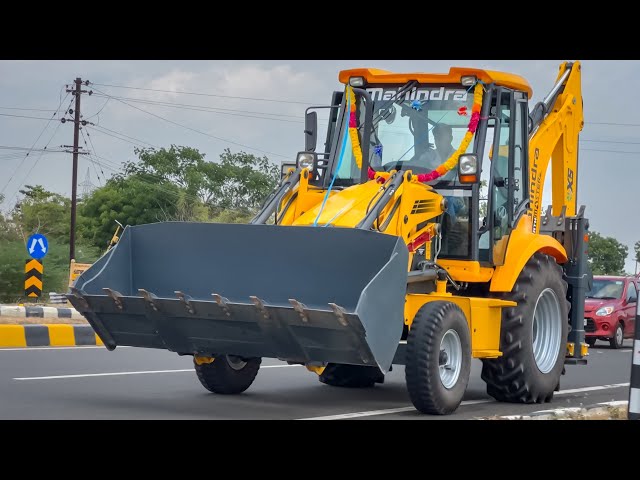 New Mahindra Backhoe Loader Delivery First time working performance on field | New Jcb
