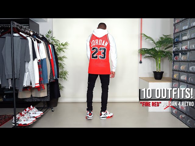 10 Outfit Ideas for the Air Jordan "Fire Red" Retro 4 | Men's Fashion & Outfit Inspiration