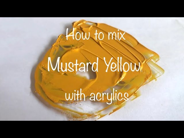 How To Make Mustard Yellow Color | Acrylics | ASMR | Color Mixing #10