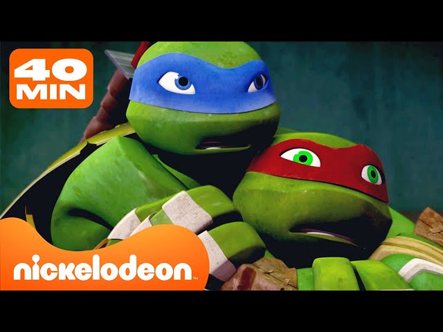 TMNT: Wojownicze Żółwie Ninja | 40 MINUT najlepszych braterskich chwil Leo i Rapha ❤️💙 | Nickelodeon