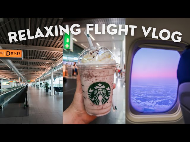 Flying to Finland from Schiphol airport | Silent travel vlog