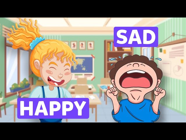 EMOTIONS and FEELINGS in English for kids | Vocabulary for beginners