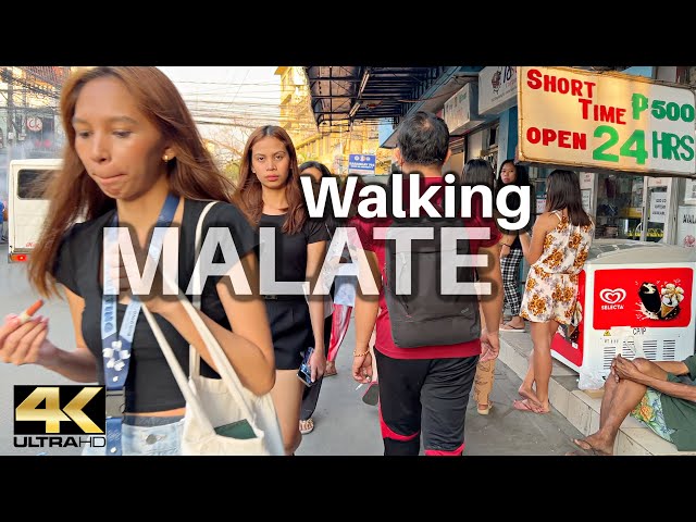 Walking MALATE Manila Philippines San Andres Street [4K]