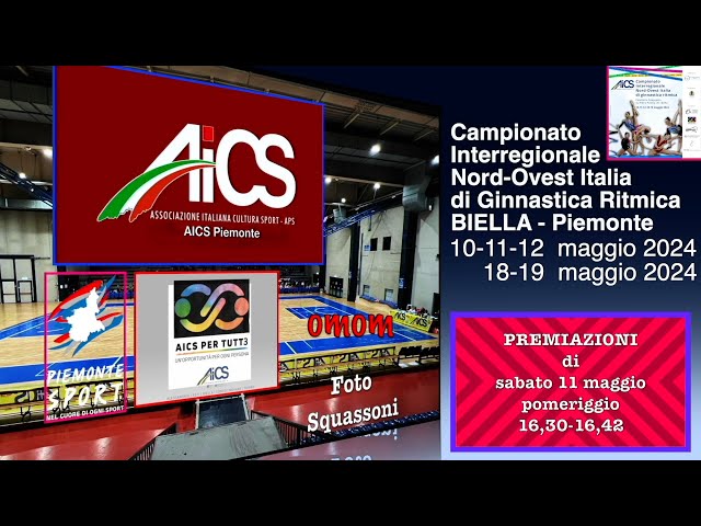 AICS Piemonte Campionato Interregionale Nord Ovest Ginnastica Ritmica Sabato 11 maggio PREMIAZIONI