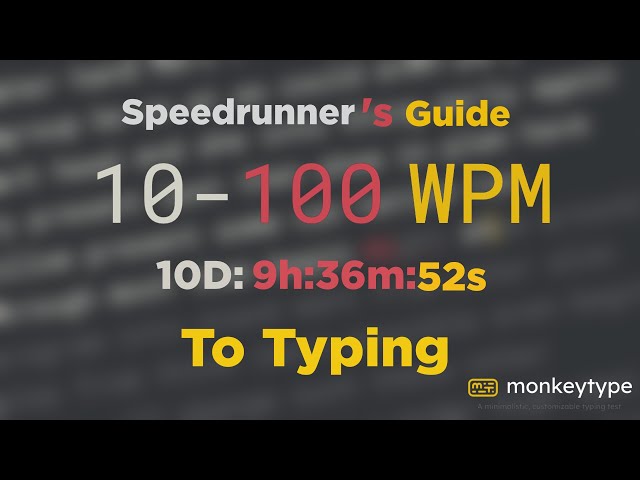 Speedrunner's Guide to Typing