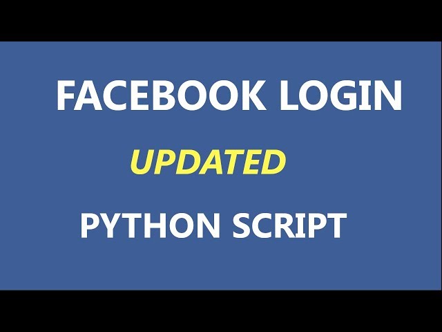 Facebook Login updated - Python Script