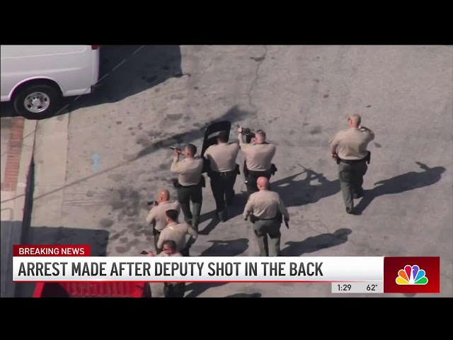 Watch Live: Arrest in the shooting of an LA County deputy in West Covina