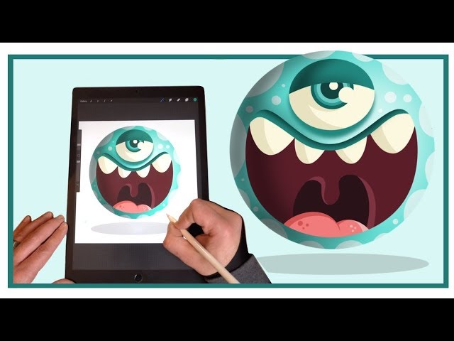Eyeball 👁Monster Drawing- iPad Pro & Procreate
