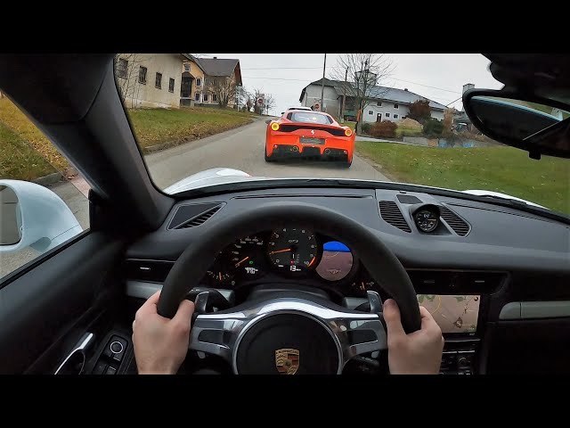 POV Porsche 991 GT3 - 9000 RPM SCREAMING SOUND!