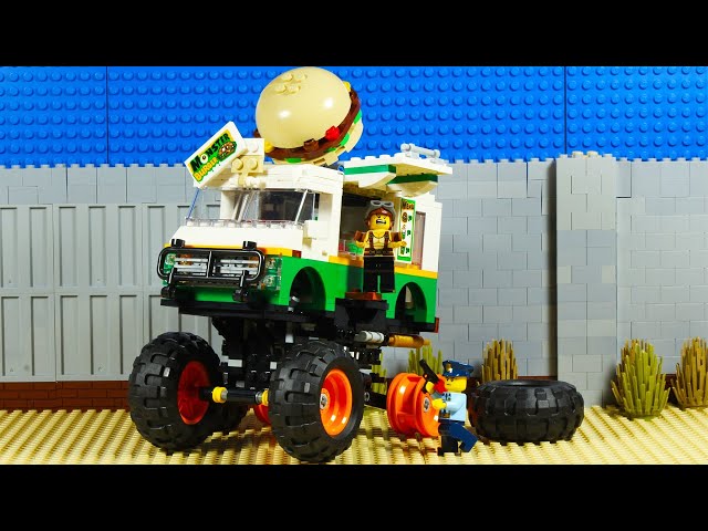 Lego City Monster Burger Truck Police Escape