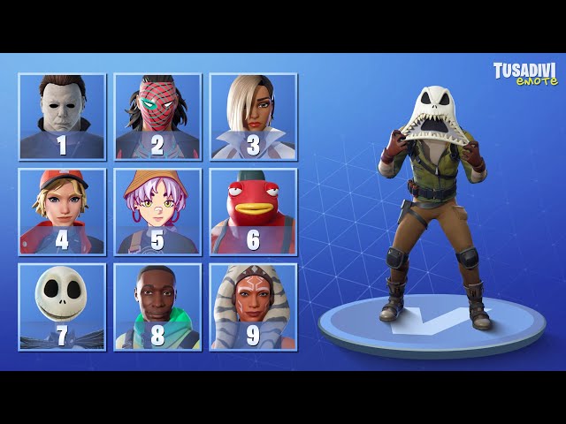 GUESS THE FORTNITE SKIN BY THE EMOTE - #5 | tusadivi