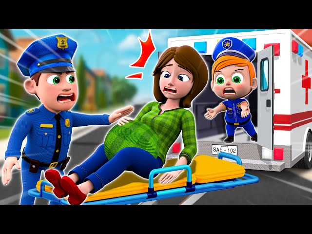 Baby Police Rescue Pregnant Mother - Mommy Got Pregnant Song - Funny Songs & Nursery Rhymes