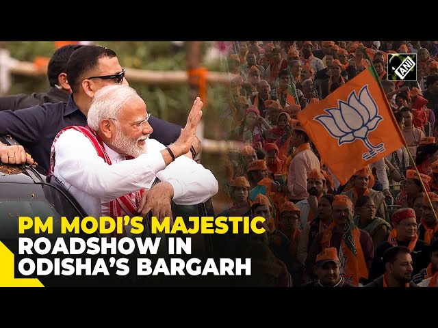 PM Modi holds majestic roadshow in Odisha’s Bargarh