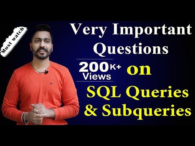 Lec-71: 3 Imp Questions on SQL basic Concepts | DBMS