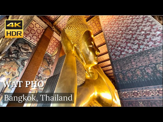 4K HDR| Walk around Wat Pho (Temple of the Reclining Buddha) | Bangkok | Thailand | Must see places!