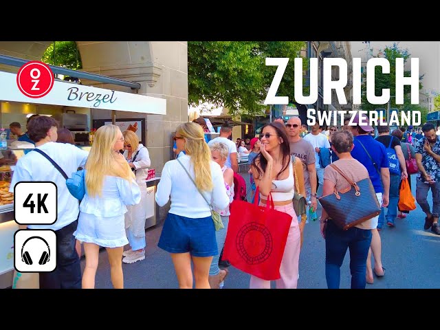 ZURICH - Switzerland 🇨🇭 4K Walking Tour 2023 | City Center | Bahnhofstraße