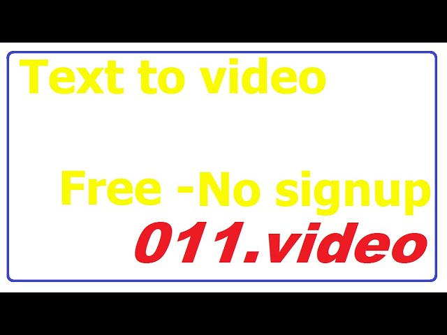 Text to video generator