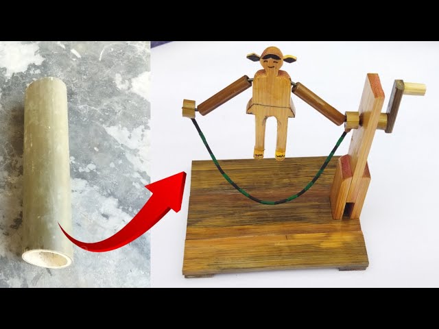 How to Make jamping rope exercise toy from bamboo, DIY Idea, Bamboo craft.
