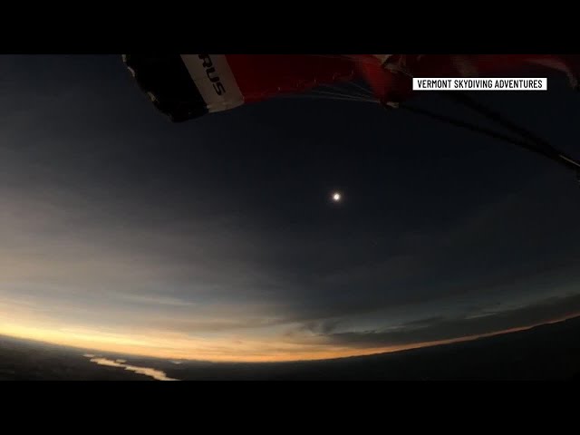 Watching the eclipse from the sky