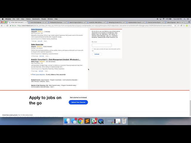 How to apply for web developer jobs online